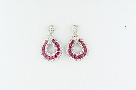 Ruby Droplet Earrings