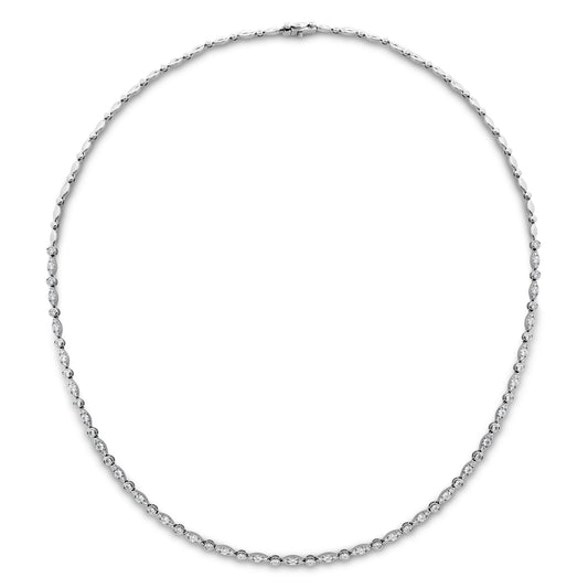 HOF BEZEL REGAL LINE NECKLACE HFNBREG02698W-18