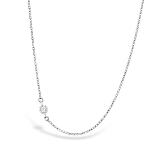 HOF SIGNATURE OFF-SET SINGLE BEZEL NECKLACE HFN1BEZ0028W