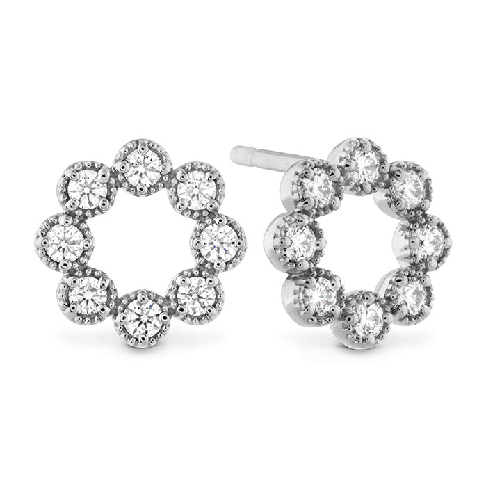 LILIANA MILGRAIN DIAMOND CIRCLE EARRINGS HFELILIANC00328W