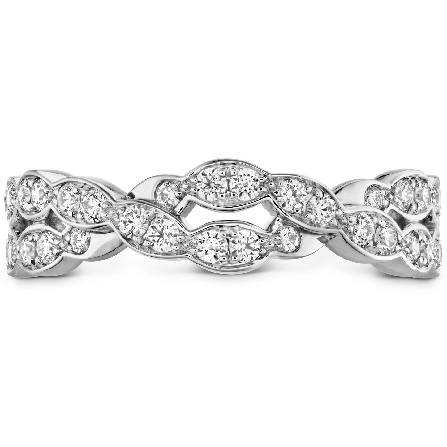 LORELEI FLORAL DIAMOND DOUBLE TWIST BAND HBALORFDTW00408W-C