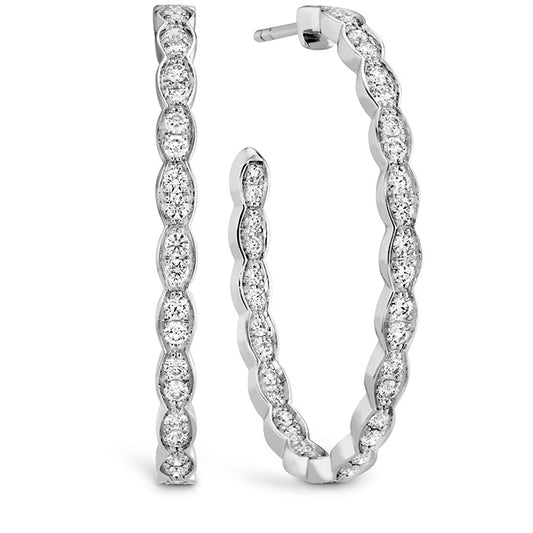 LORELEI FLORAL OVAL INSIDE-OUT HOOP EARRINGS HOOPLFOVIO00888W