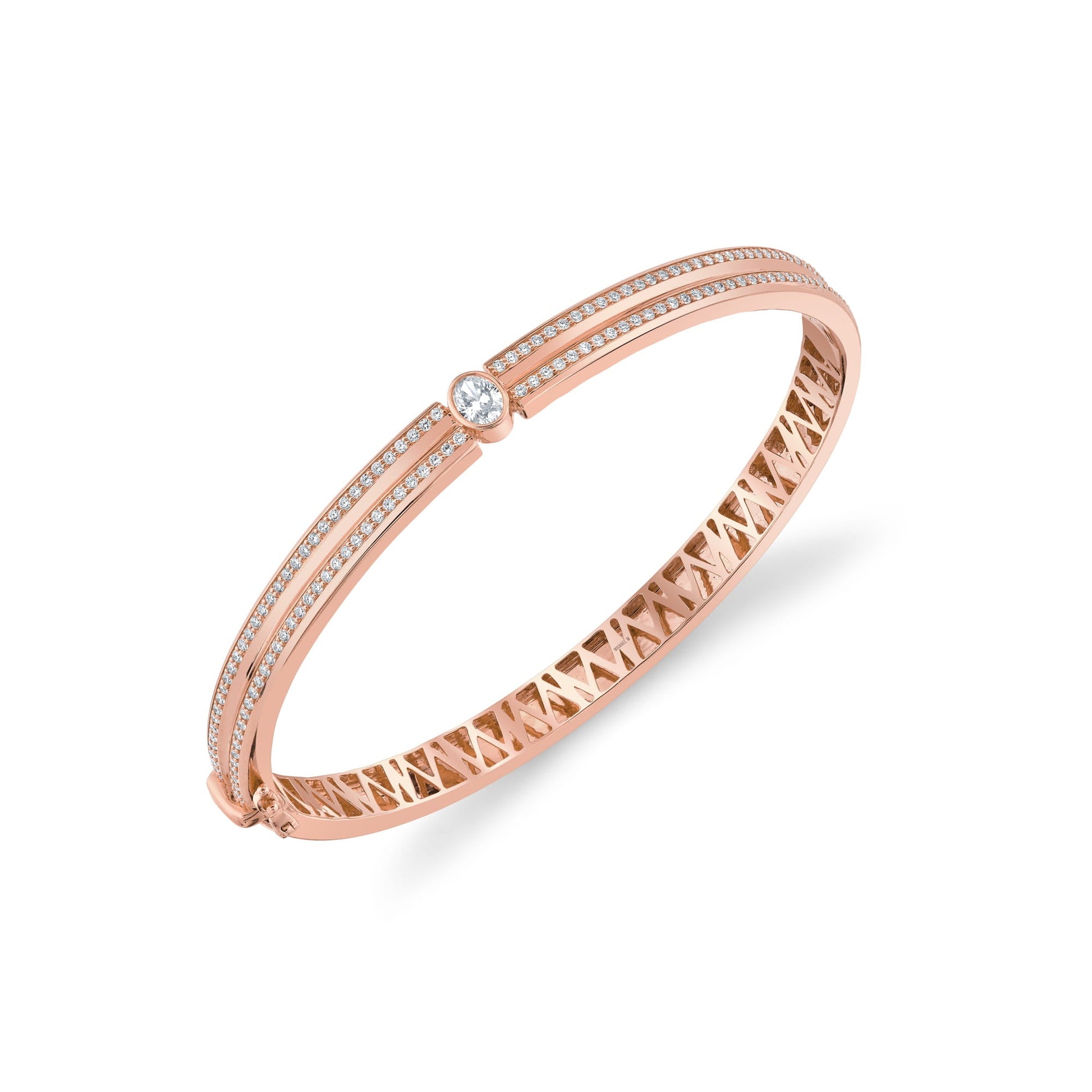 Orb Oval Split Pavé Bangle