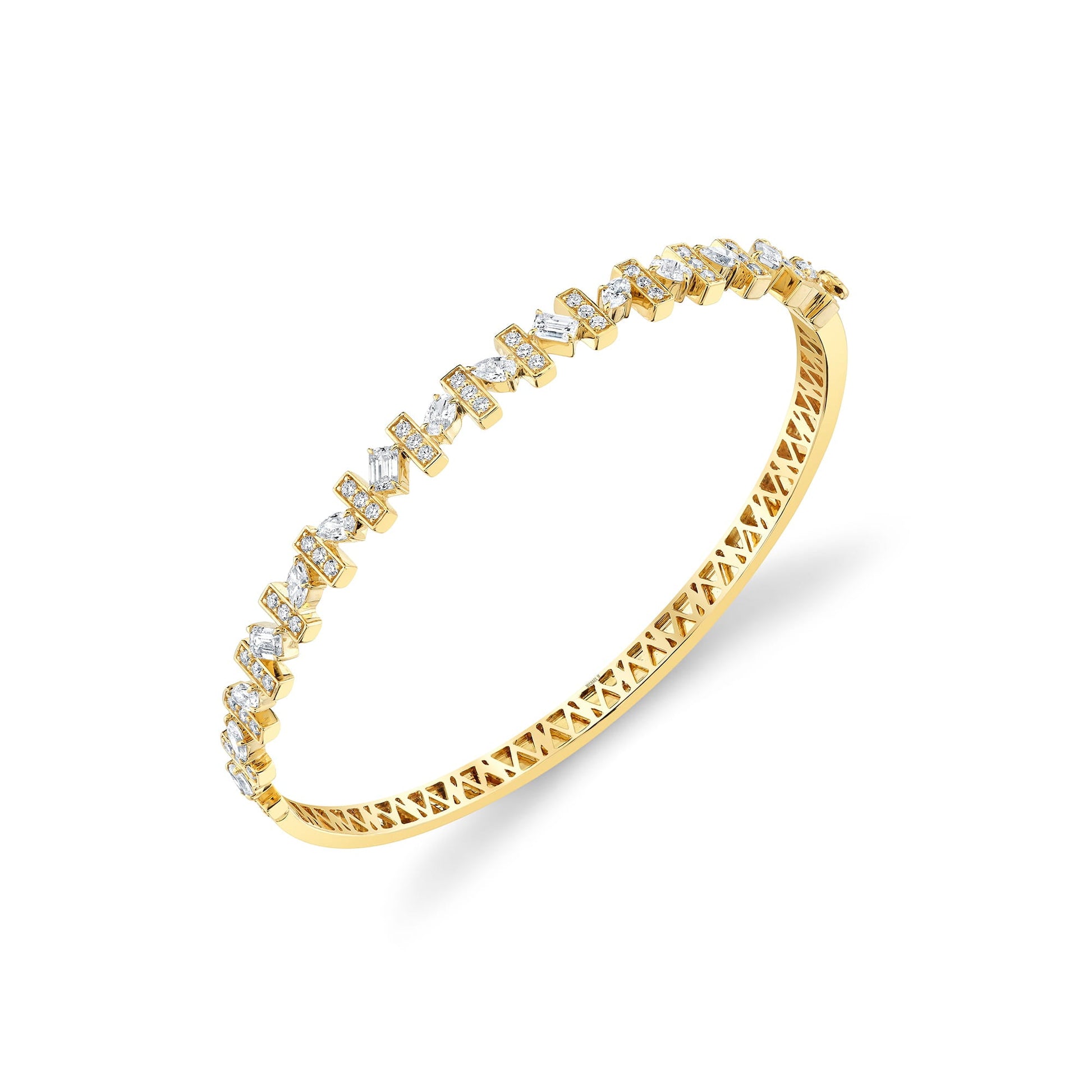 Montage Mixed-Cut Pavé Bar Bangle