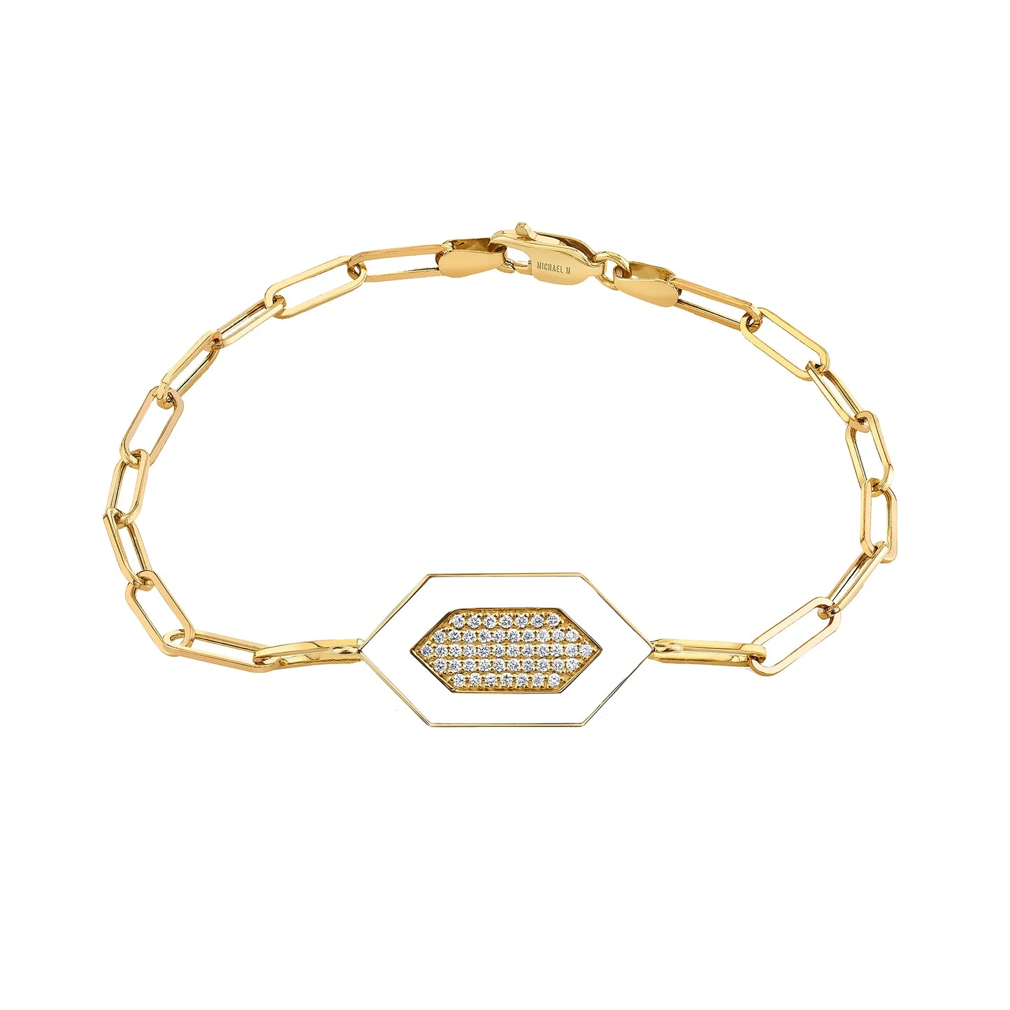 MICHAEL M Chroma Pav√© Hexagon Bracelet BR492