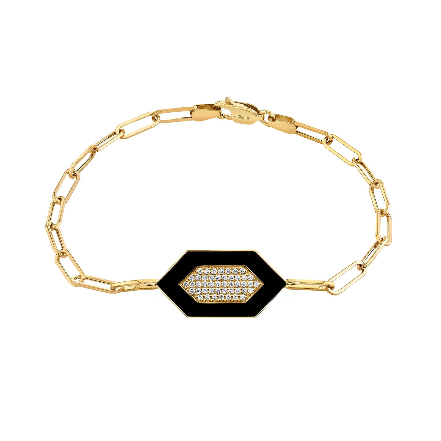 MICHAEL M Chroma Pav√© Hexagon Bracelet BR492