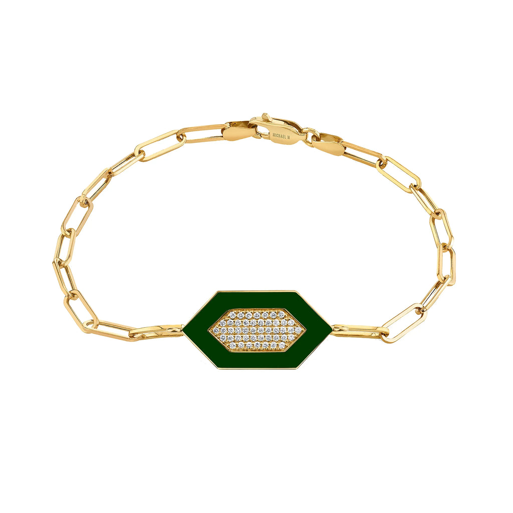 MICHAEL M Chroma Pav√© Hexagon Bracelet BR492