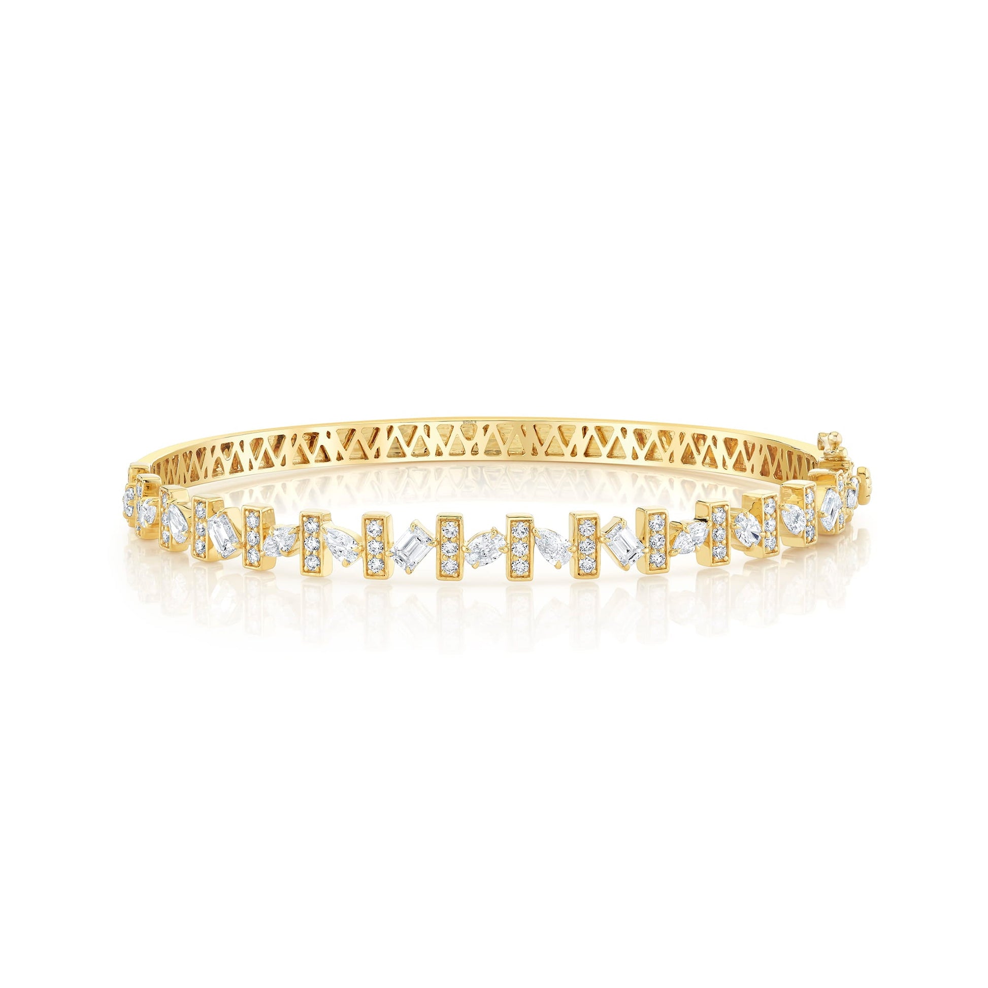 Montage Mixed-Cut Pavé Bar Bangle