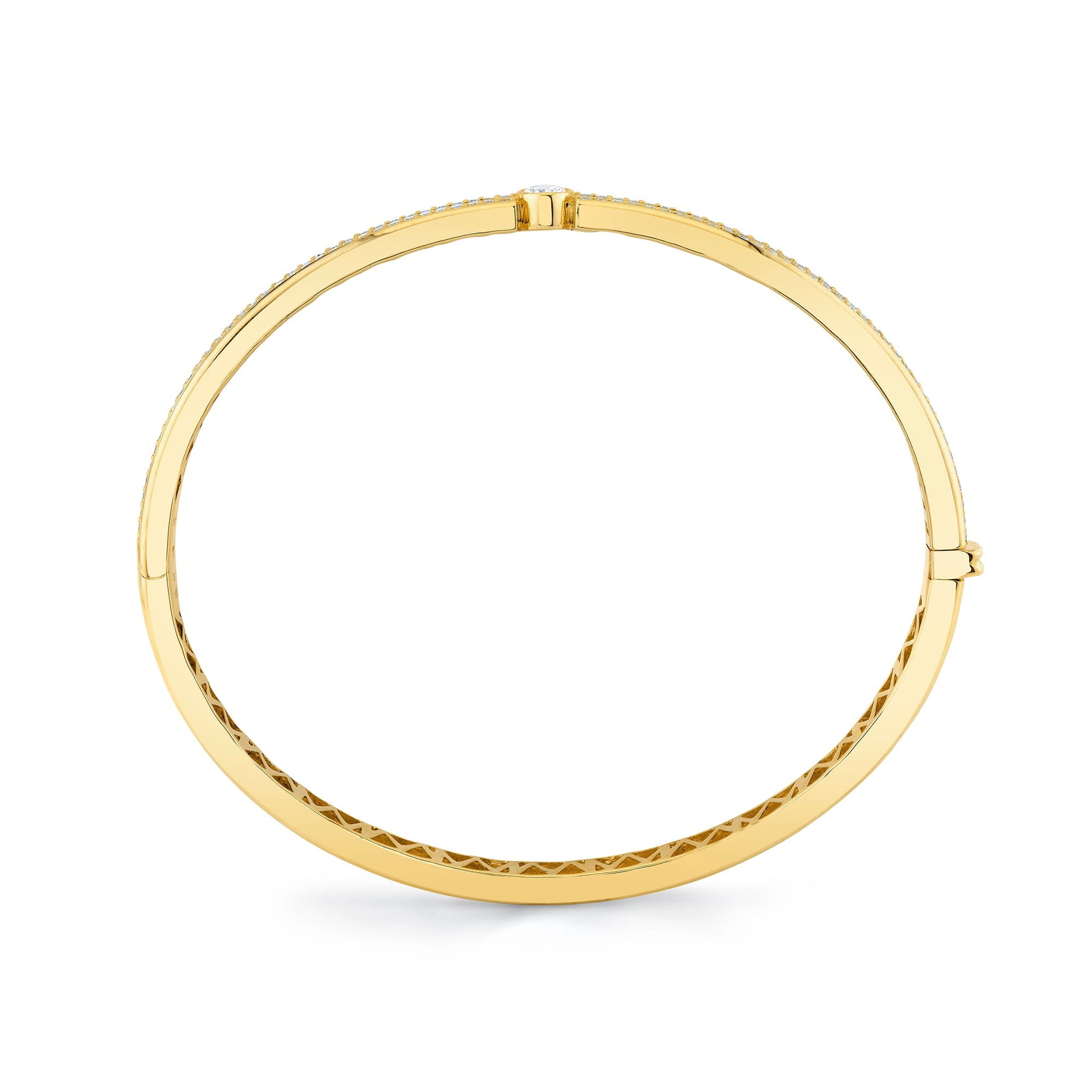 Orb Oval Split Pavé Bangle