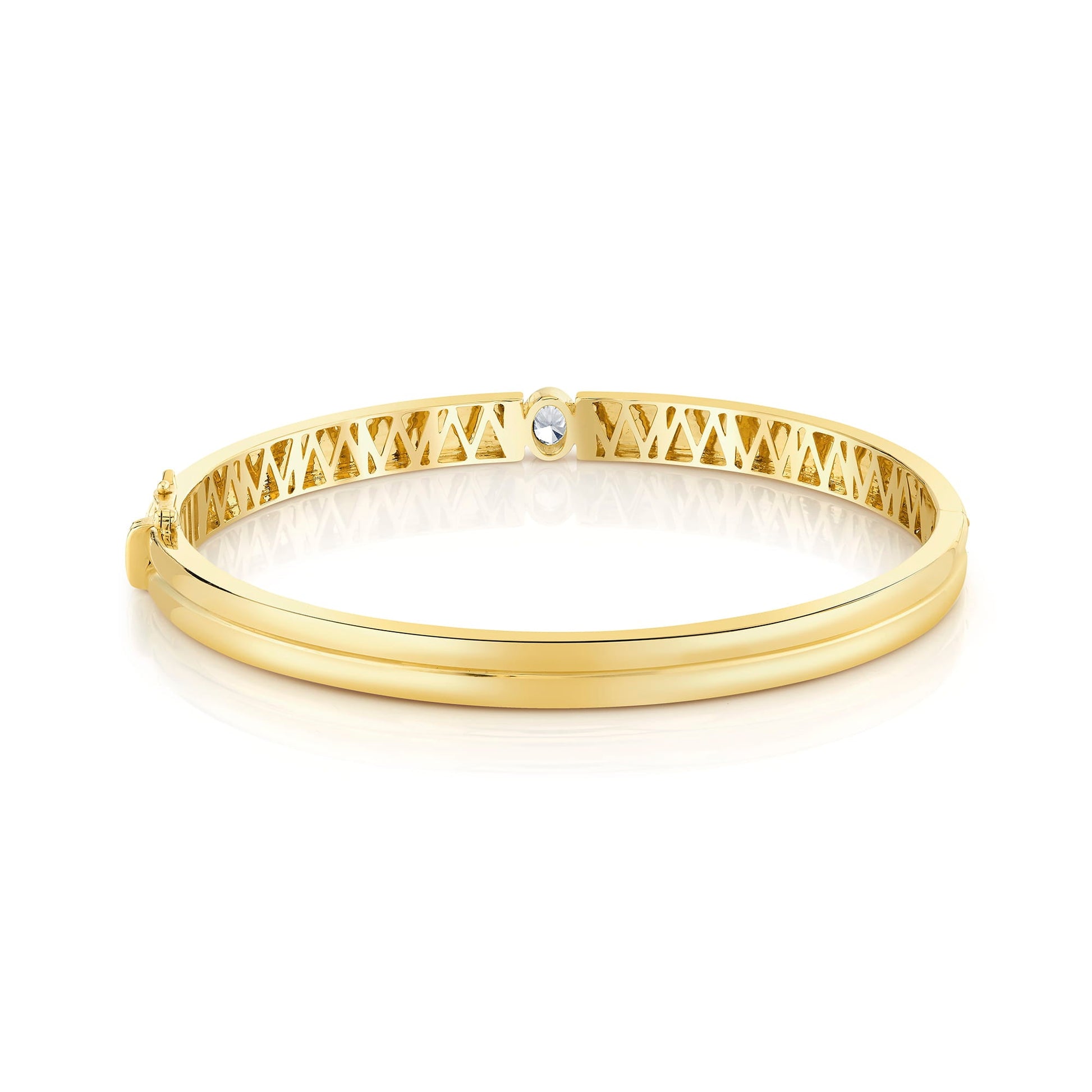 Orb Oval Split Pavé Bangle