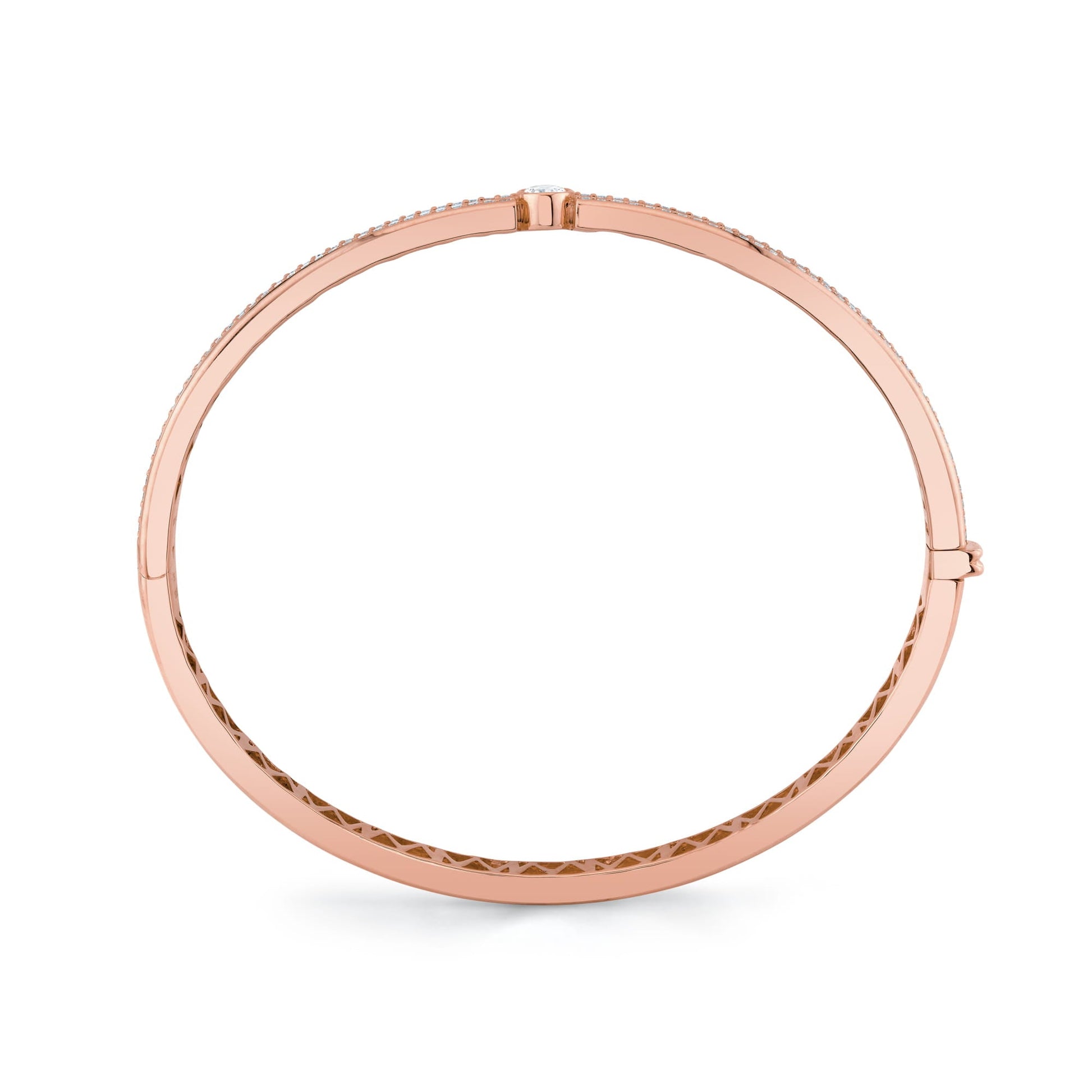 Orb Oval Split Pavé Bangle