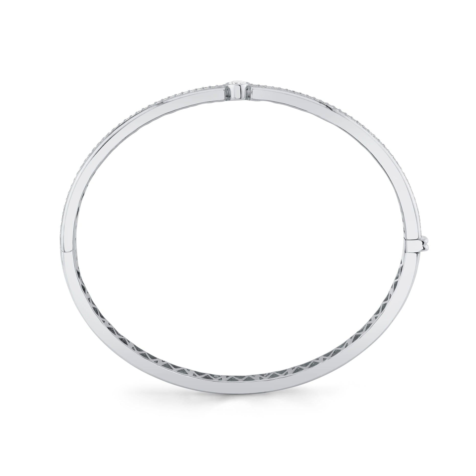 Orb Oval Split Pavé Bangle