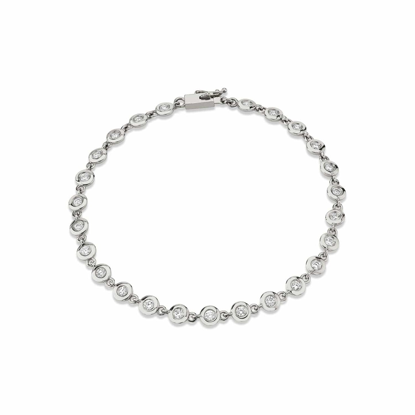 MICHAEL M Round Bezel Tennis Bracelet BR408