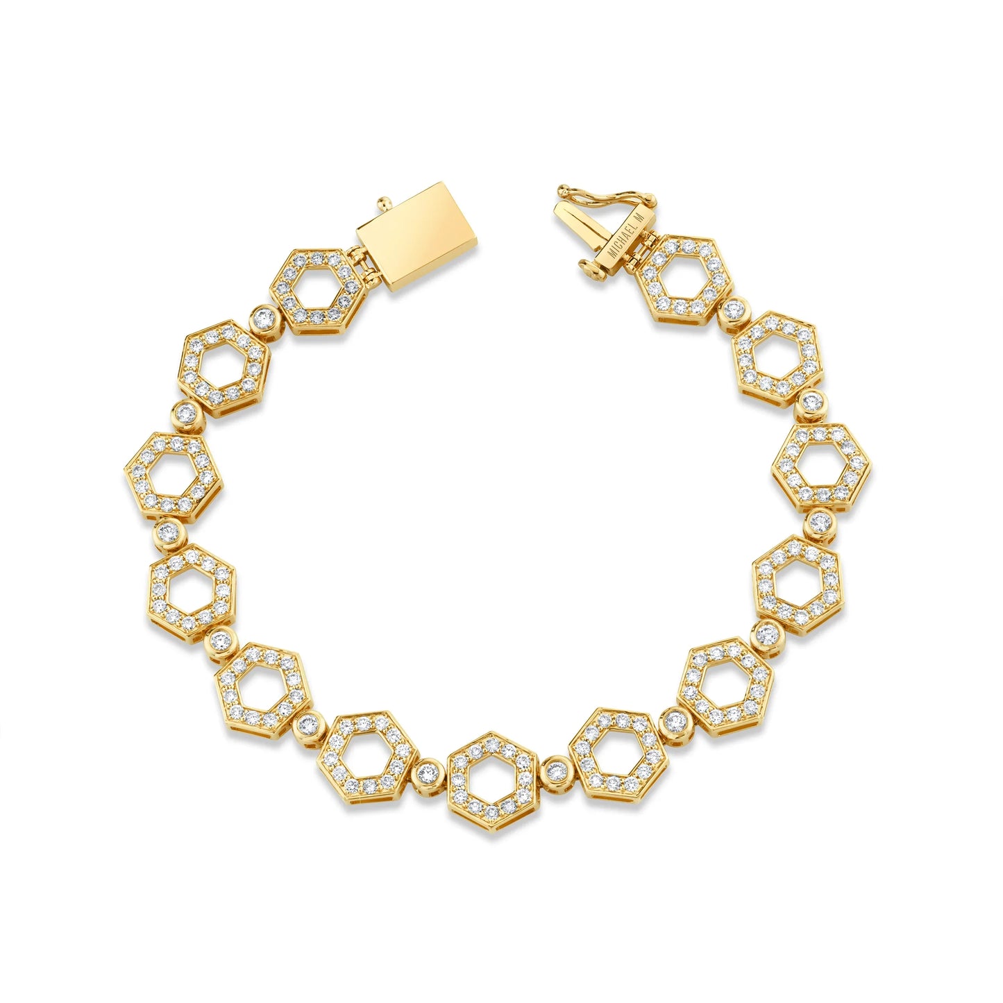 MICHAEL M Pav√© Hex Infinity Bracelet BR503