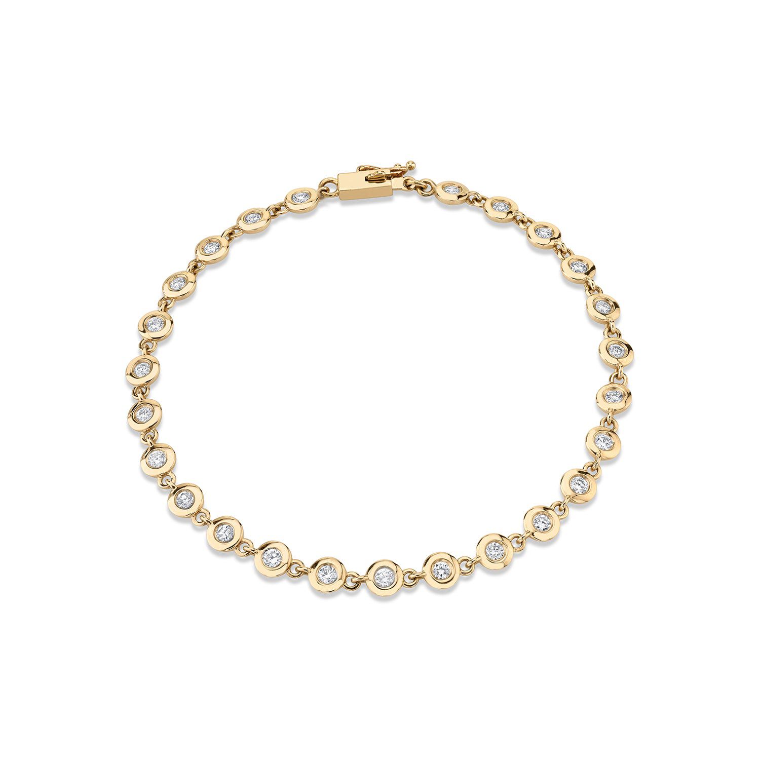Round Bezel Tennis Bracelet