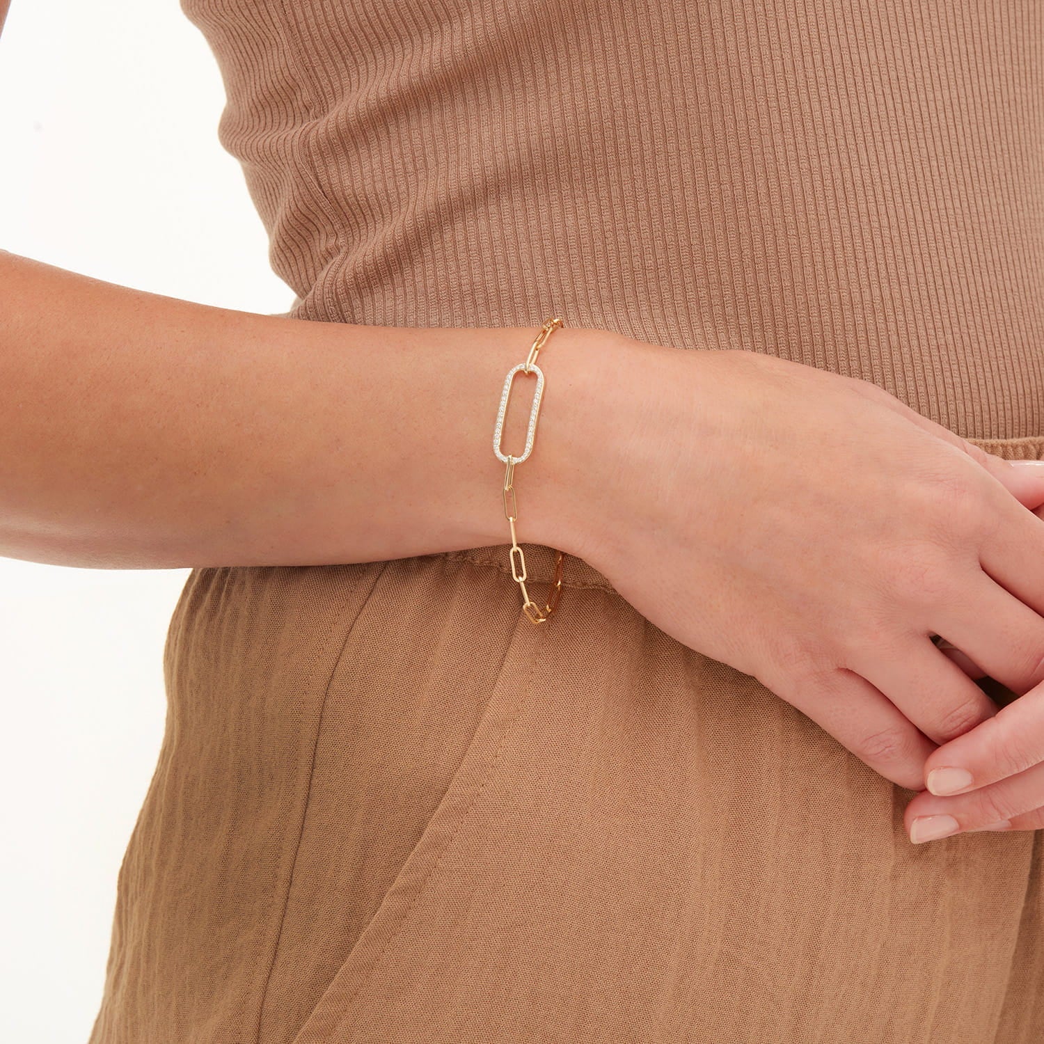 Pave Singleton Bracelet