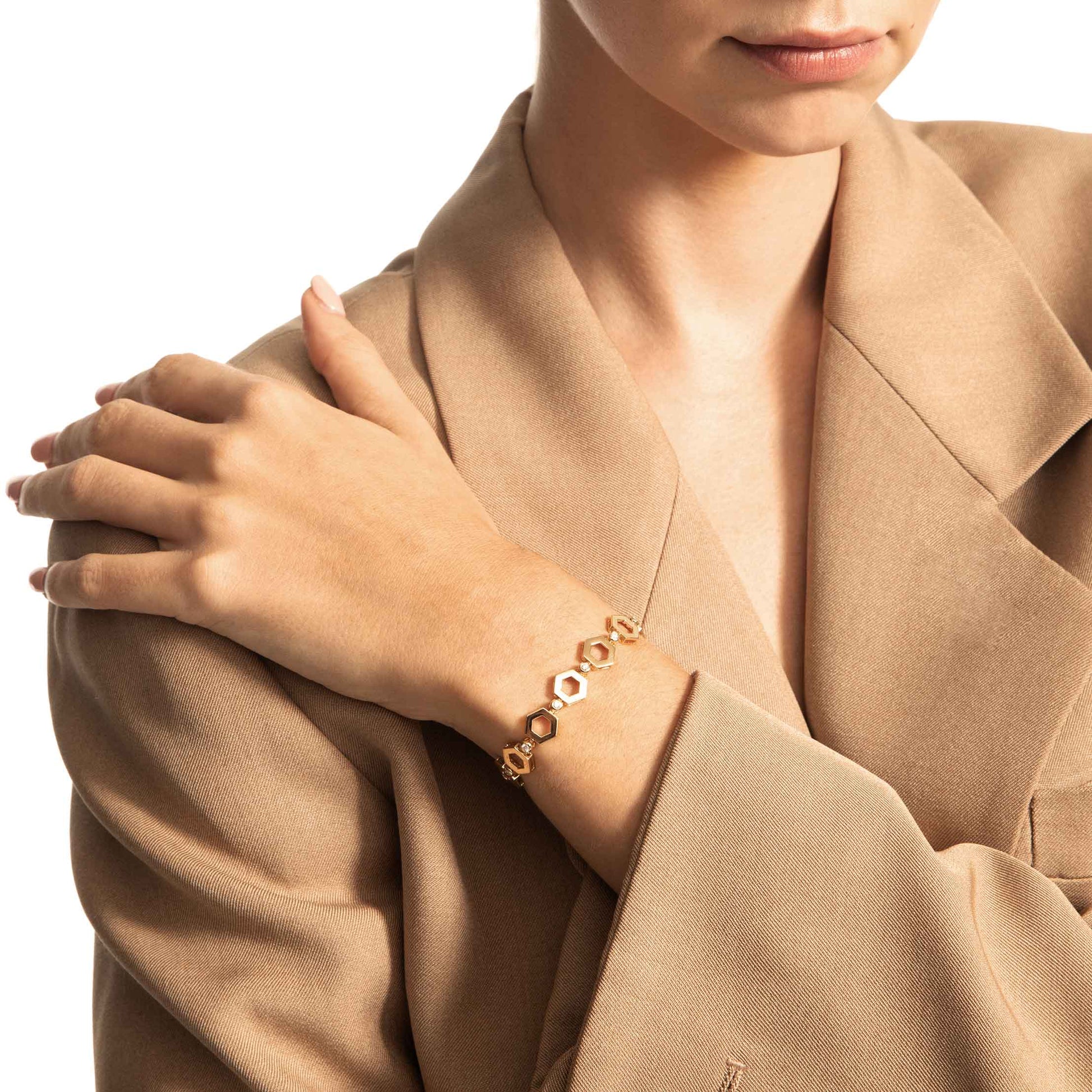 Plain Hex Infinity Bracelet