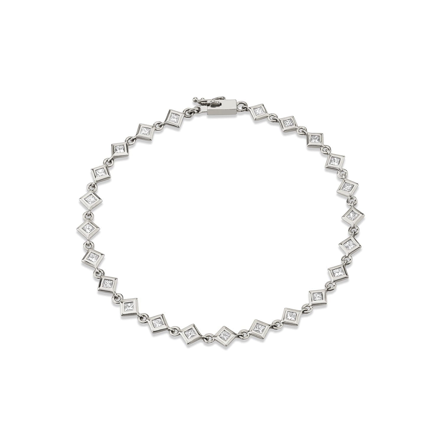 Princess Bezel Tennis Bracelet