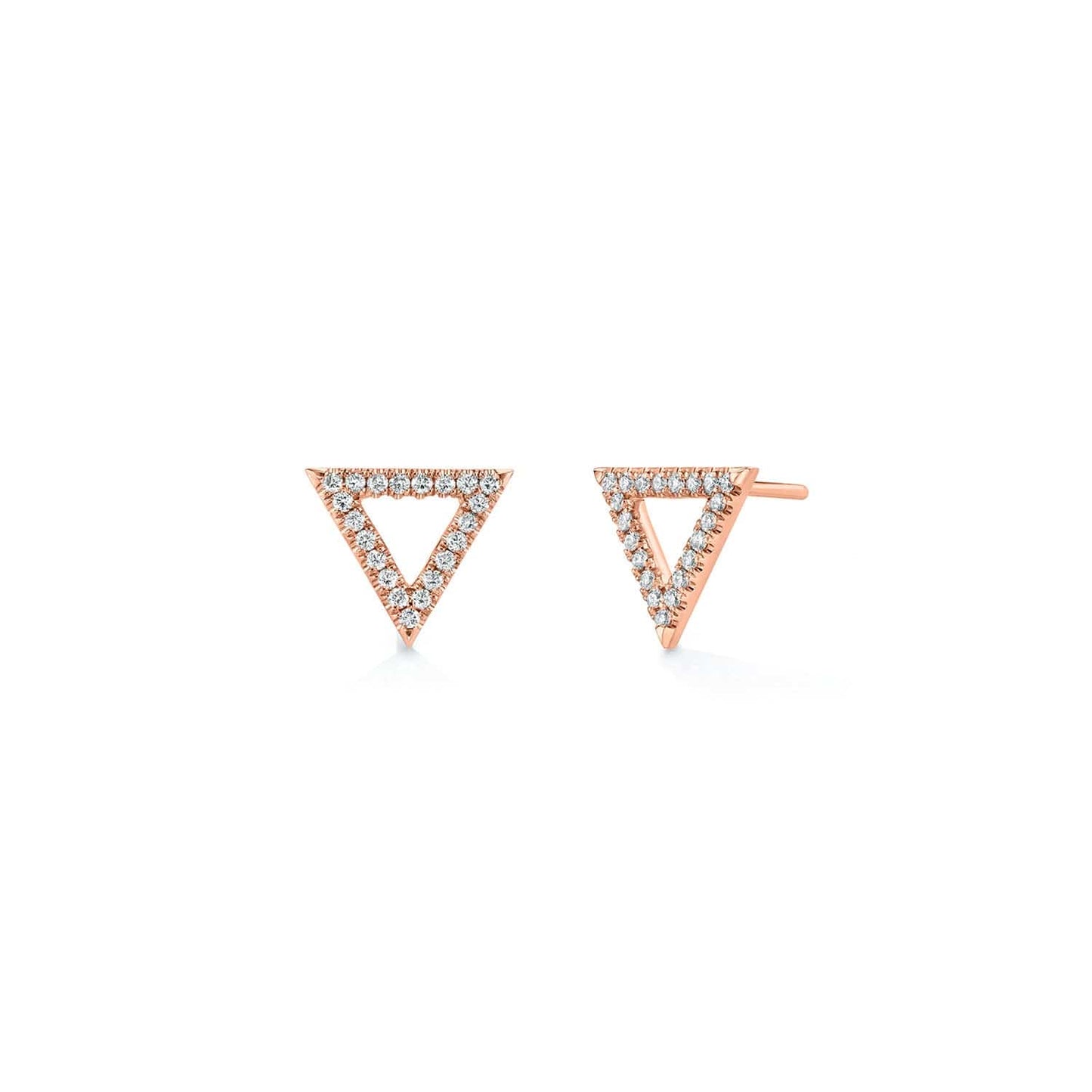 MICHAEL M Diamond Triangle Earrings ER279WG