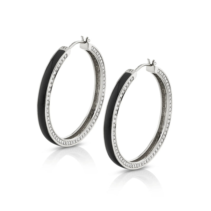 MICHAEL M Chroma Pav√© Edge Hoop Earrings ER481