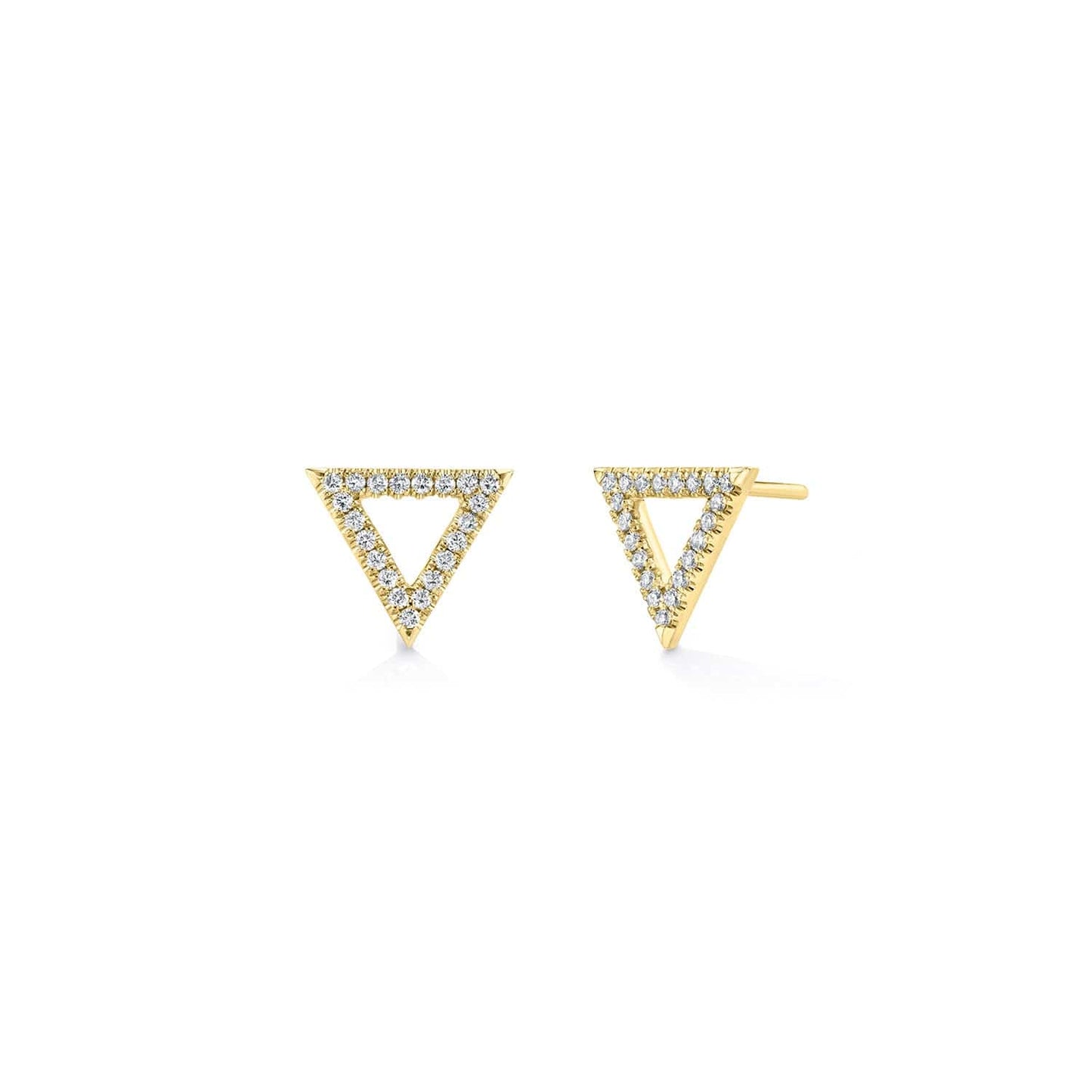 MICHAEL M Diamond Triangle Earrings ER279WG