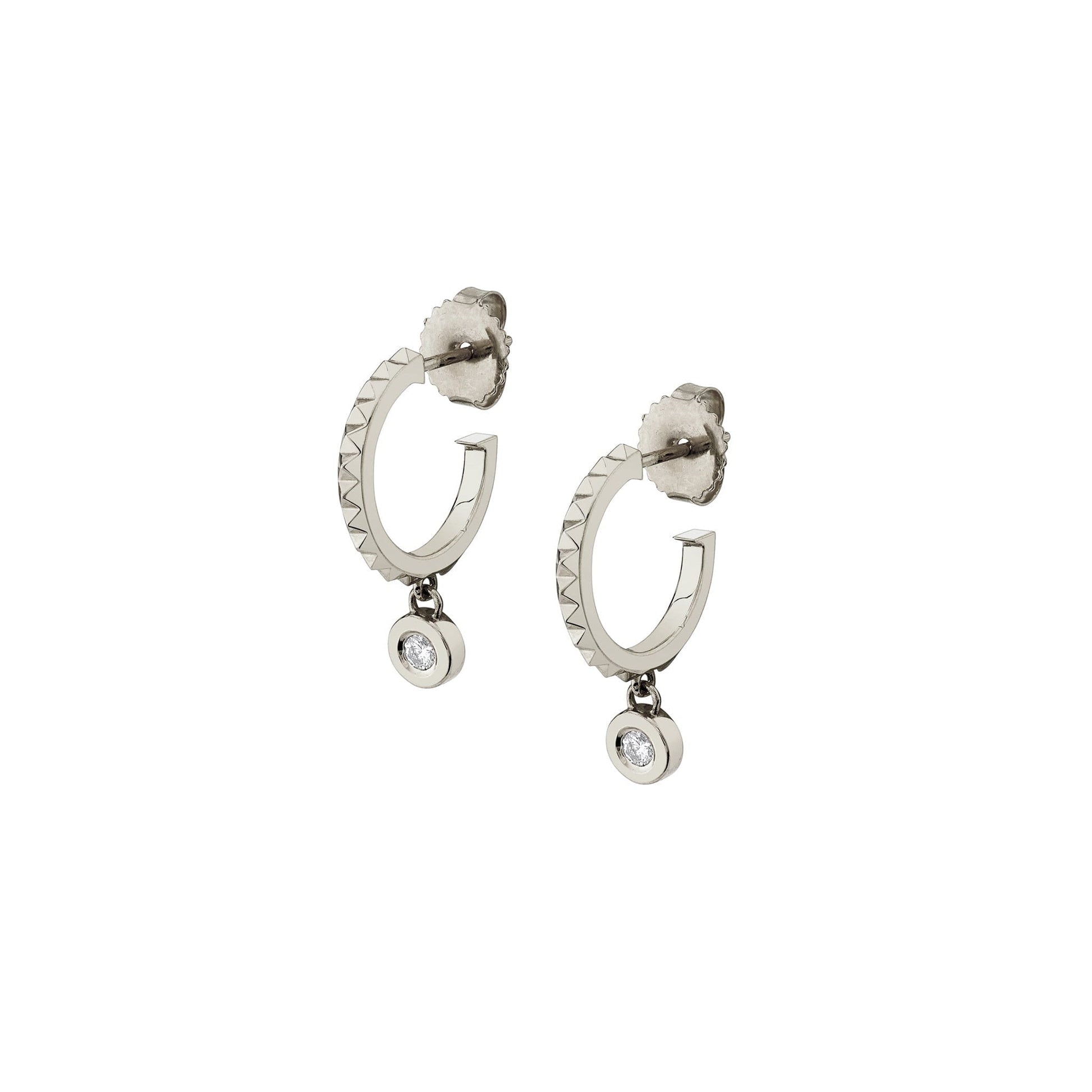 Foundation Bezel Huggie Hoops