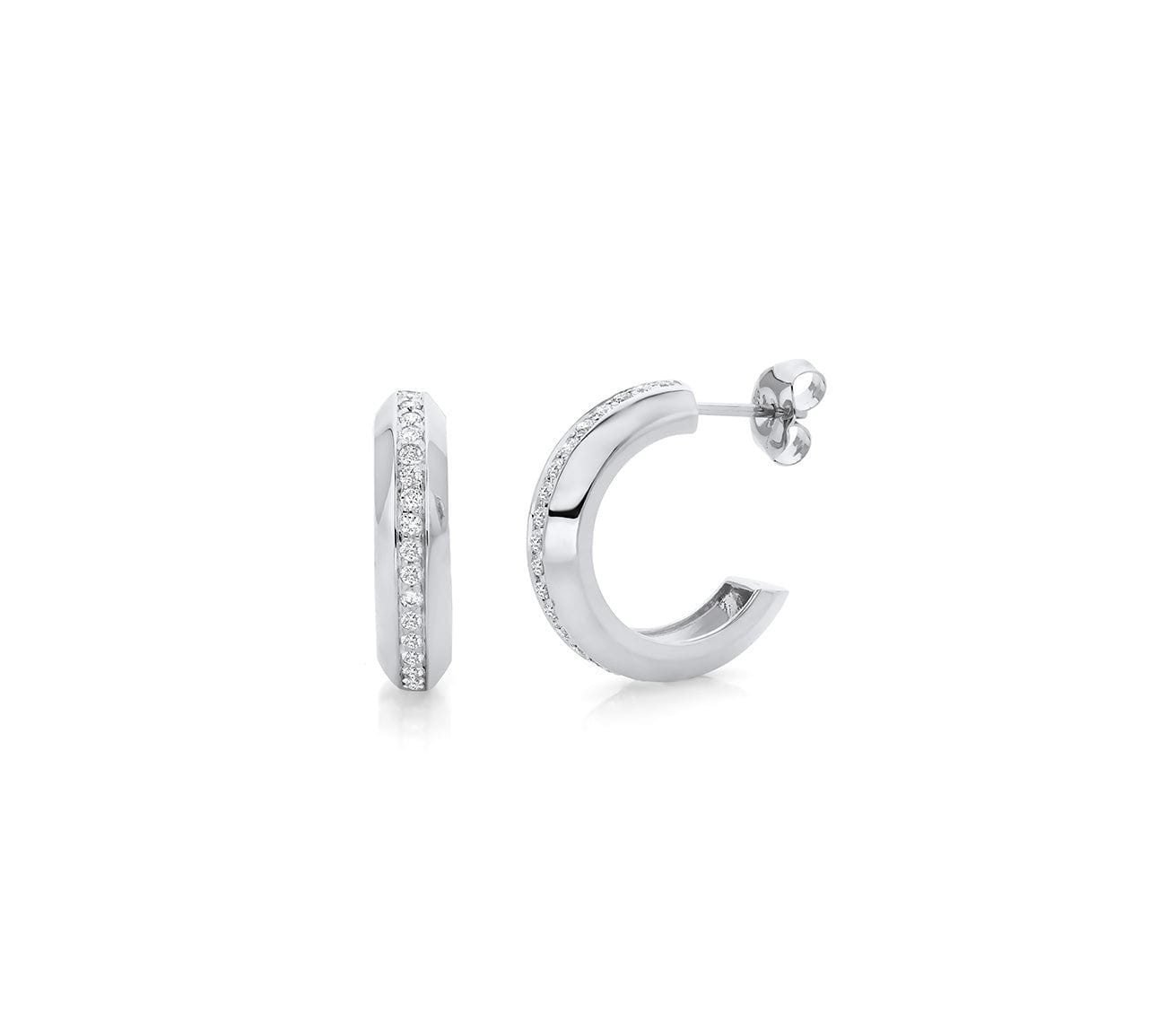 MICHAEL M Large Pav√© Luxe Link Hoops