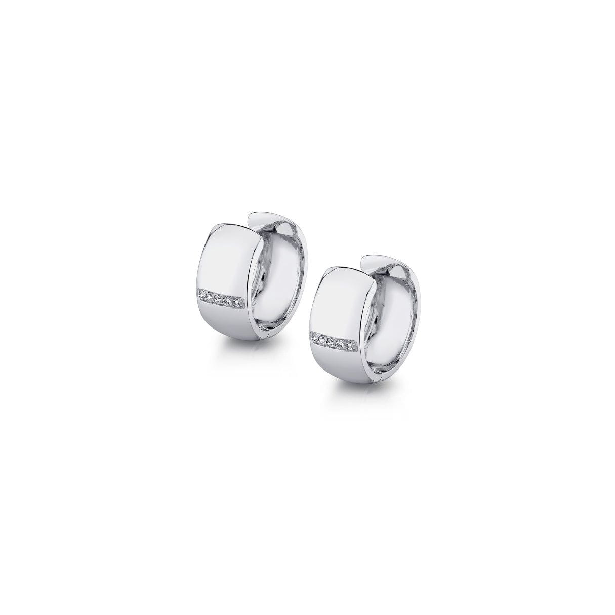 MICHAEL M Orb Wide Huggie Hoops