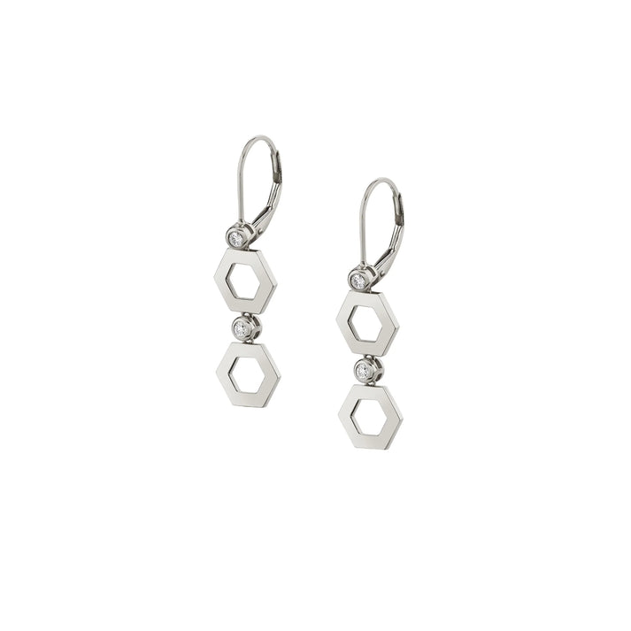 MICHAEL M Plain Hex Short Infinity Earrings ER516