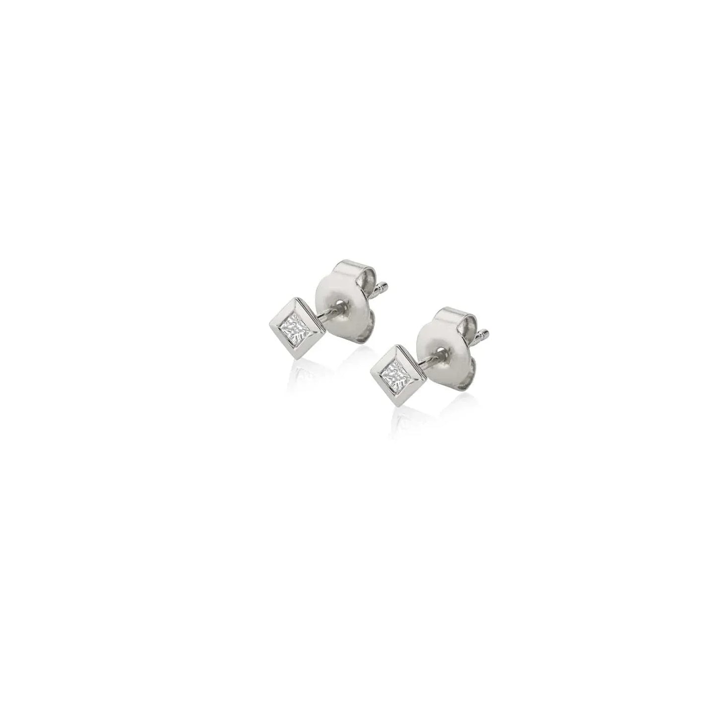 MICHAEL M Princess Bezel Stud Earrings ER418YG