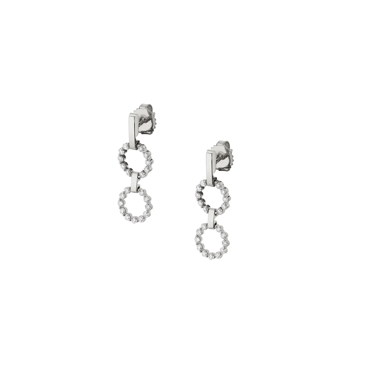 MICHAEL M Two Ring Cloud Drop Earrings ER385-S