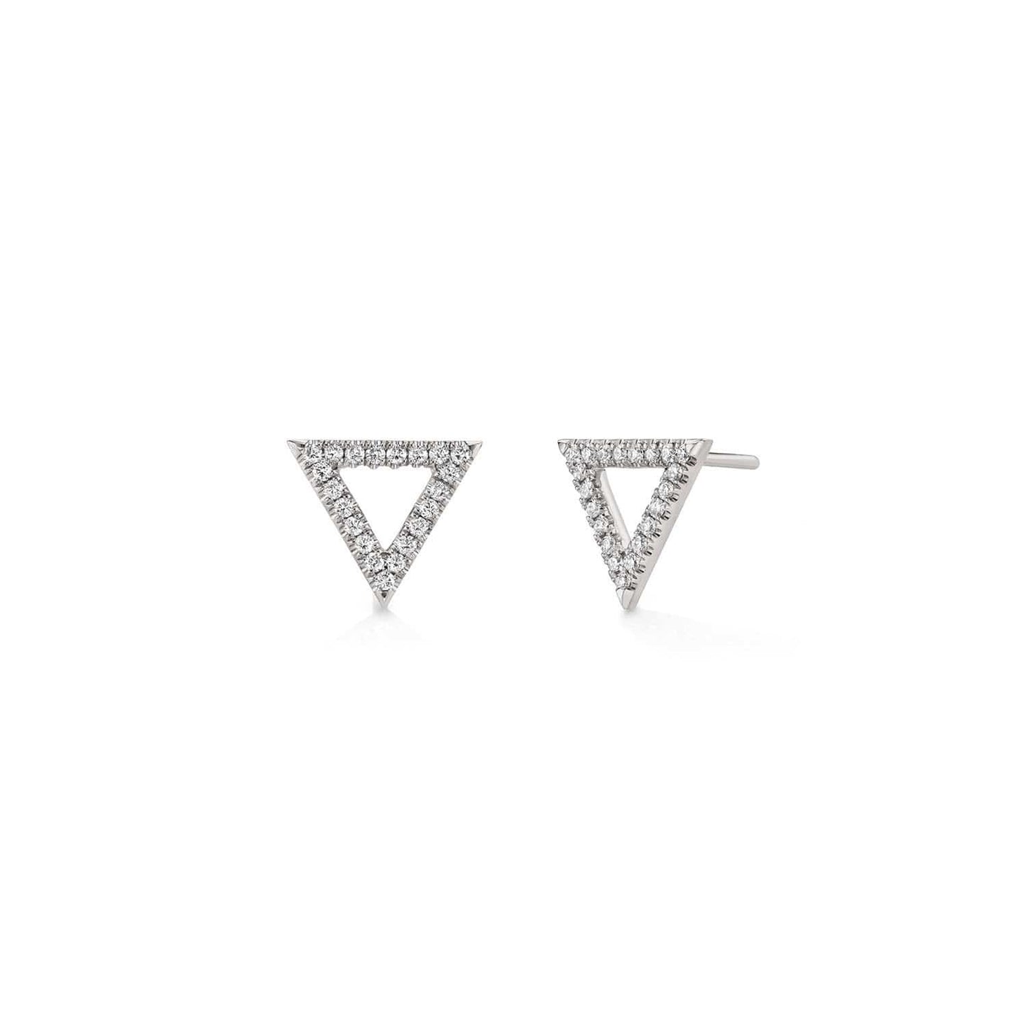 MICHAEL M Diamond Triangle Earrings ER279WG