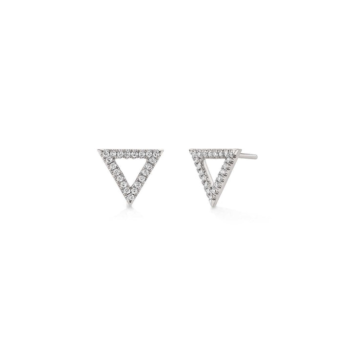 MICHAEL M Diamond Triangle Earrings ER279WG