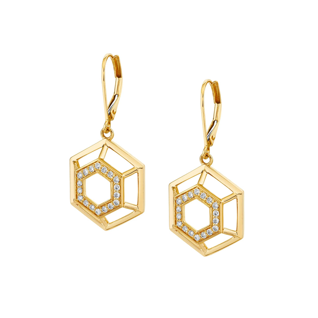 MICHAEL M Hex Truss Dangle Earrings ER511