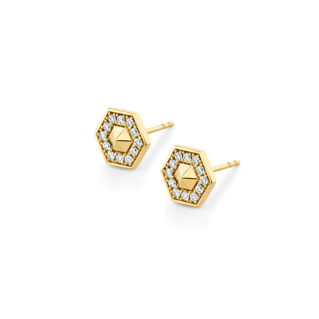 MICHAEL M Mini Hex Studs ER507