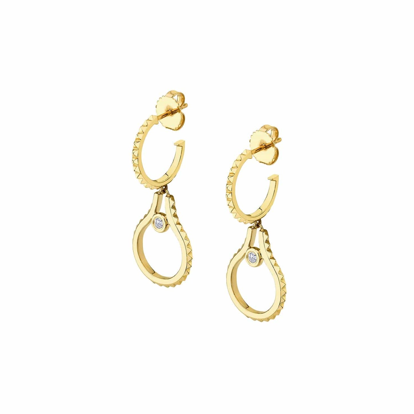 MICHAEL M Mini Signature MM Tetra Earrings ER374