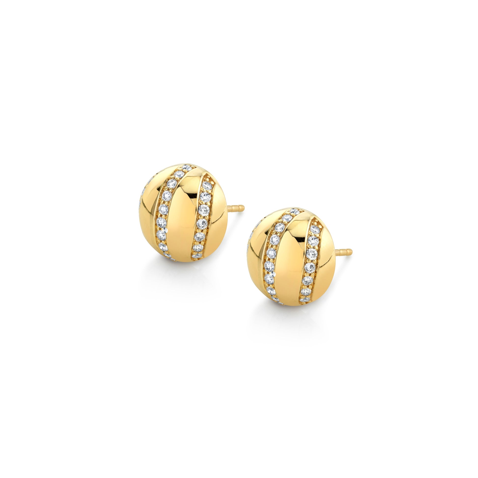 Orb Stripe Button Studs