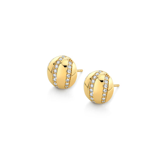 Orb Stripe Button Studs
