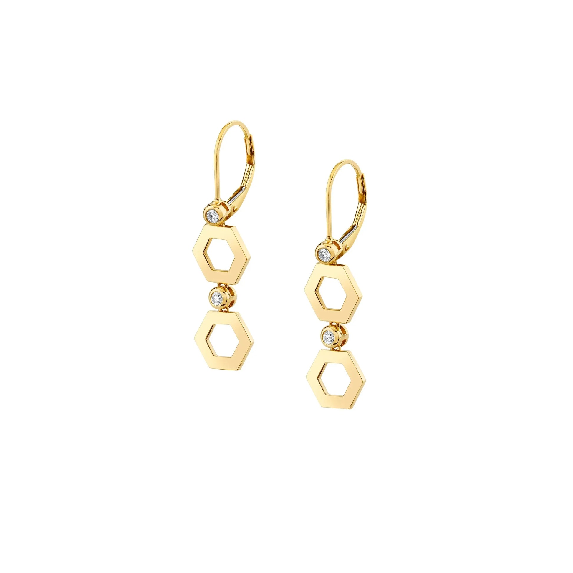 MICHAEL M Plain Hex Short Infinity Earrings ER516