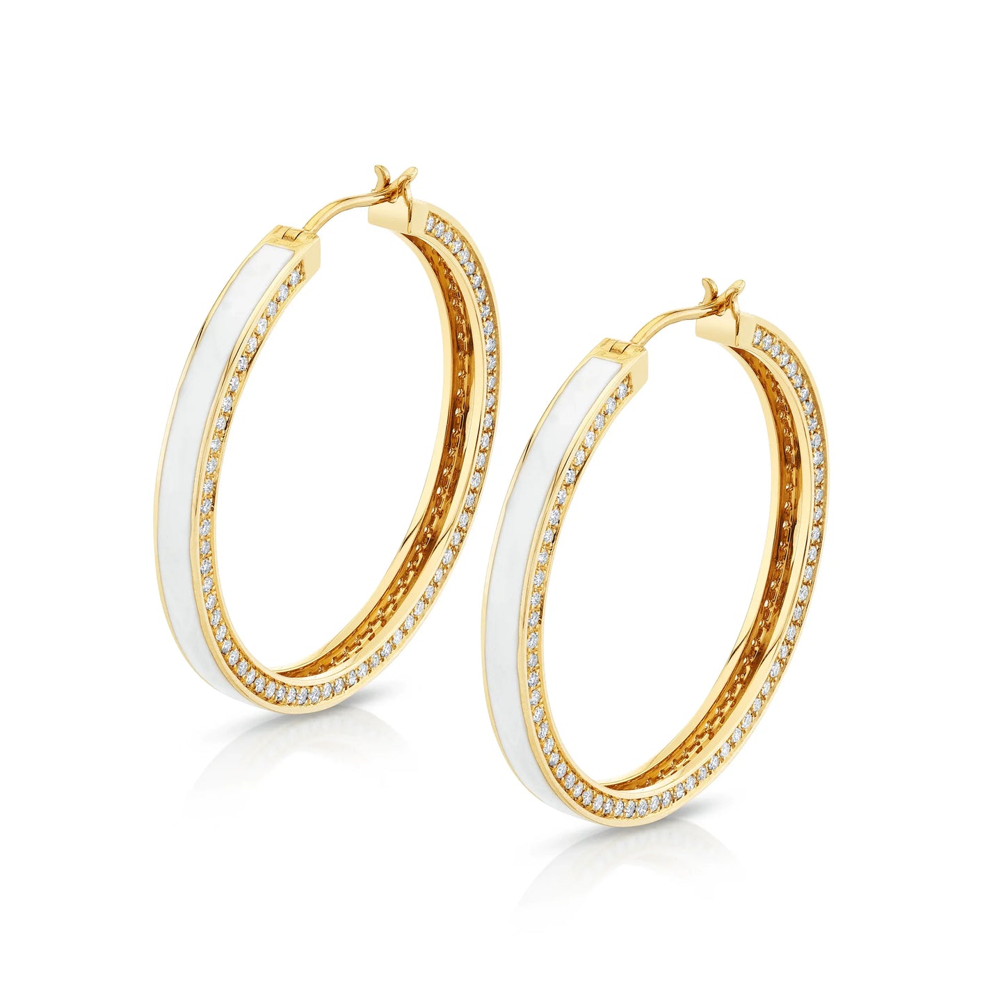 MICHAEL M Chroma Pav√© Edge Hoop Earrings ER481