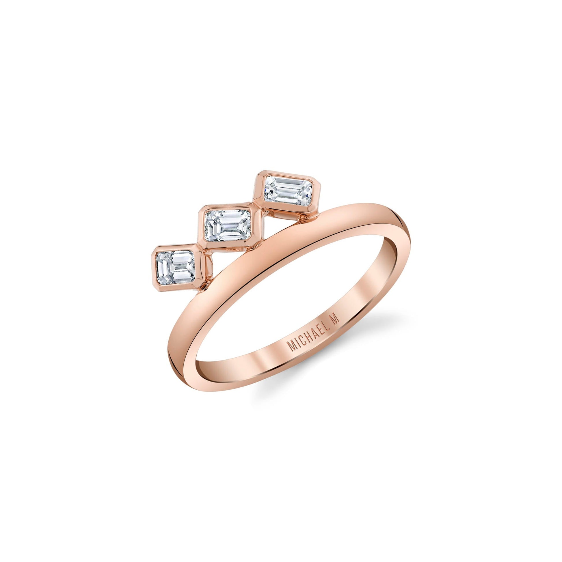 Mini Montage Floating Emerald Ring