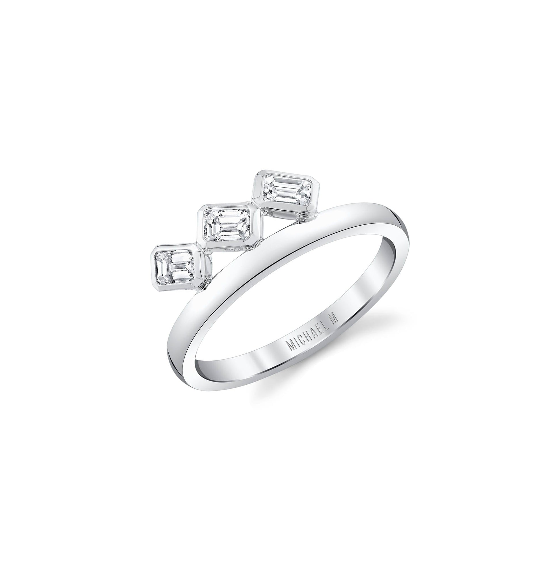 Mini Montage Floating Emerald Ring