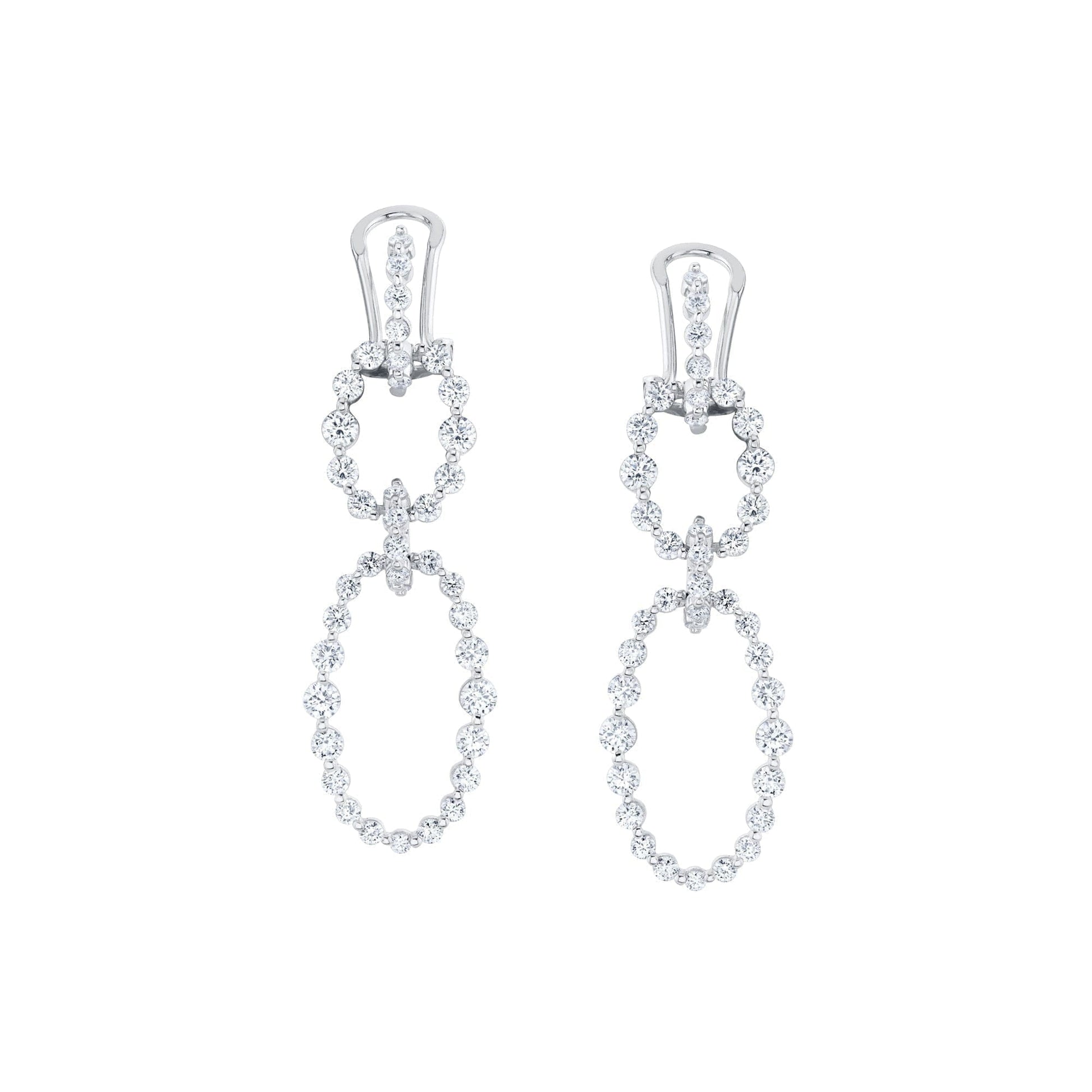Cloud Oval Drop Earrings