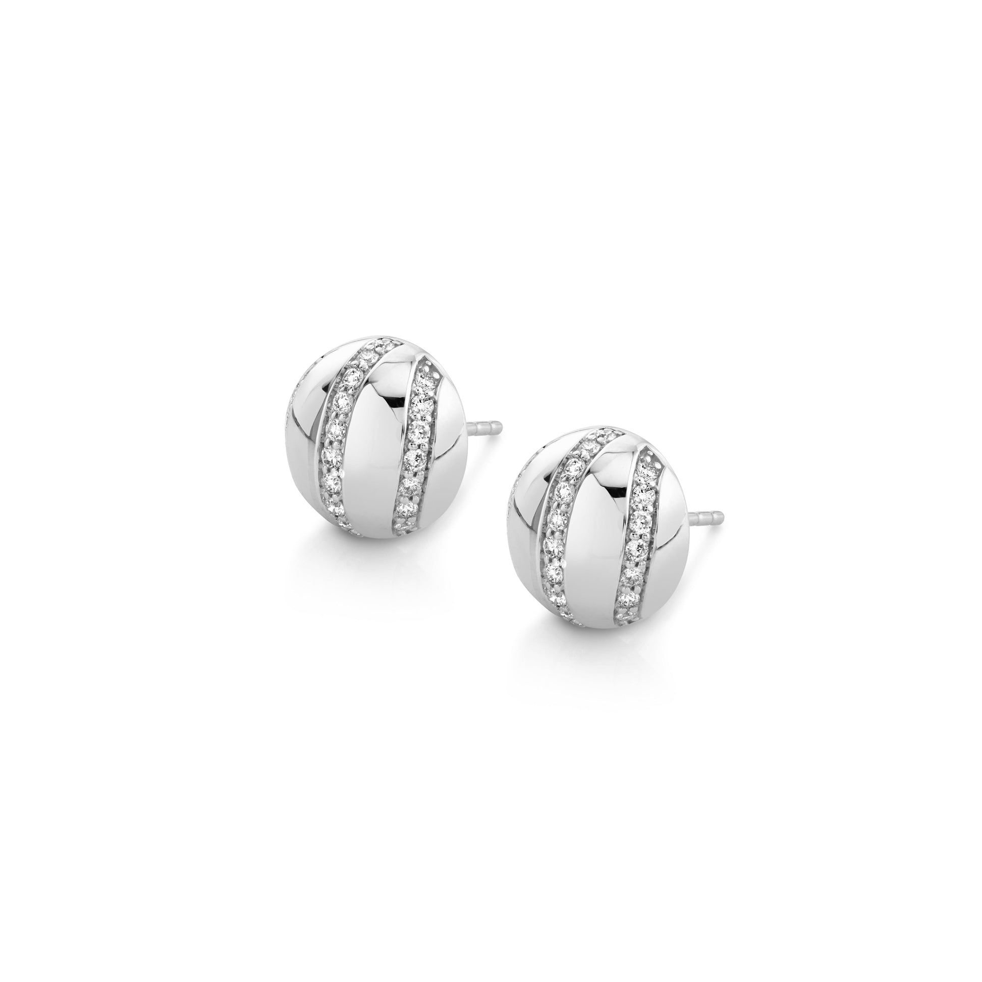 Orb Stripe Button Studs