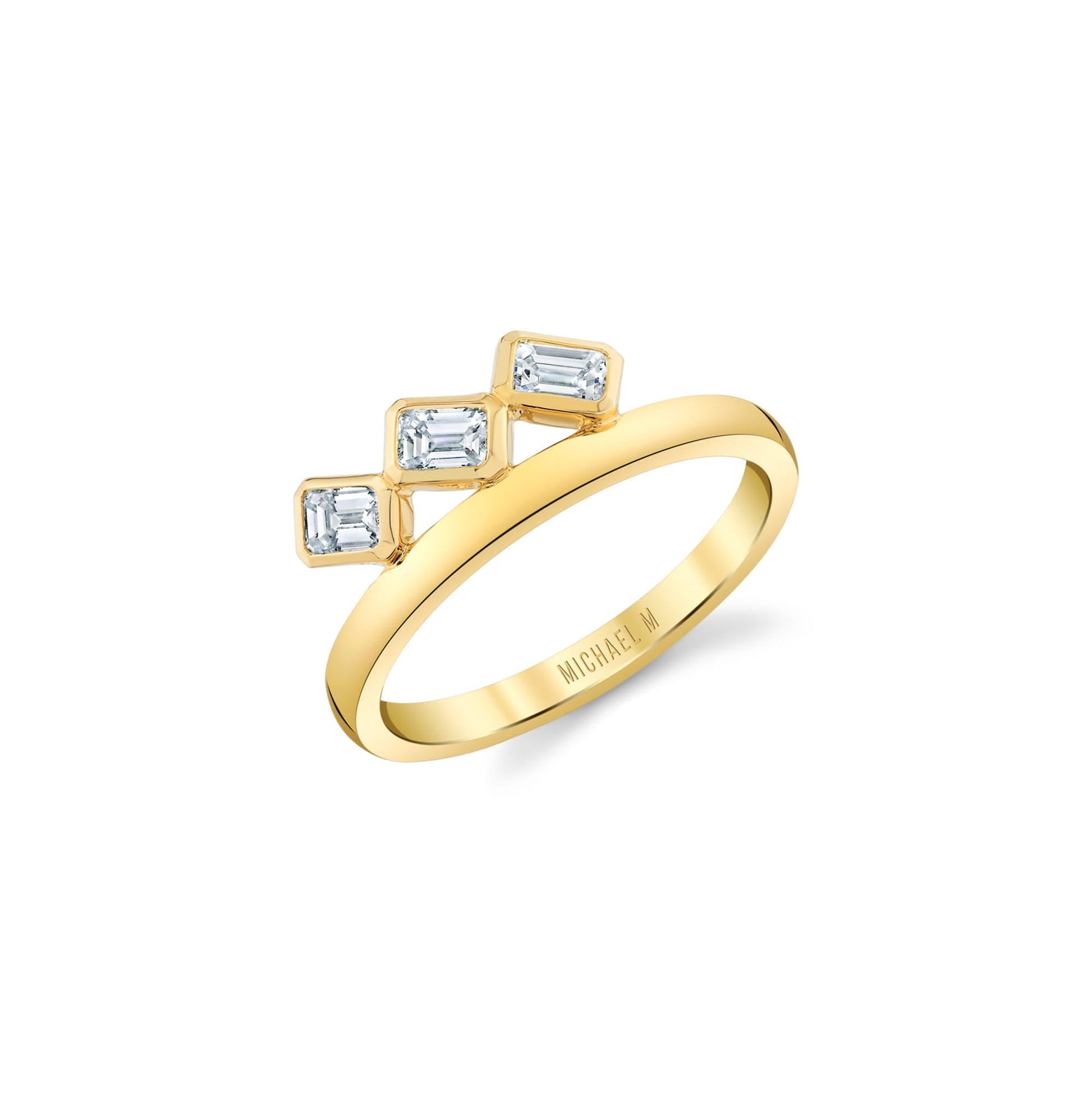 Mini Montage Floating Emerald Ring