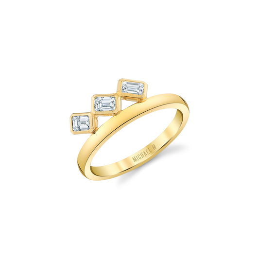Mini Montage Floating Emerald Ring