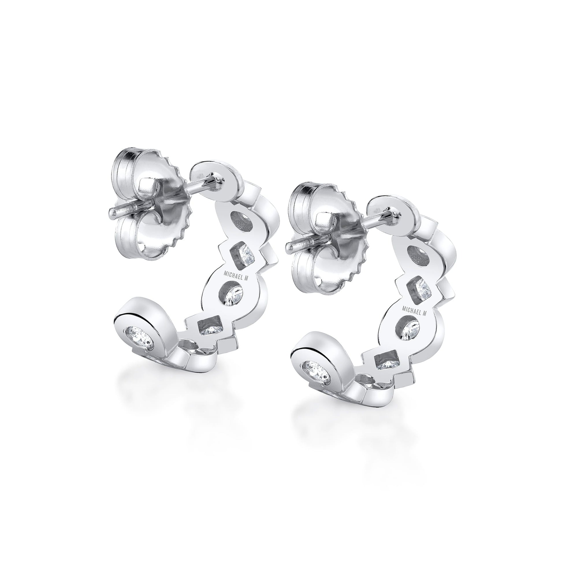 Bezel Round and Princess Hoops