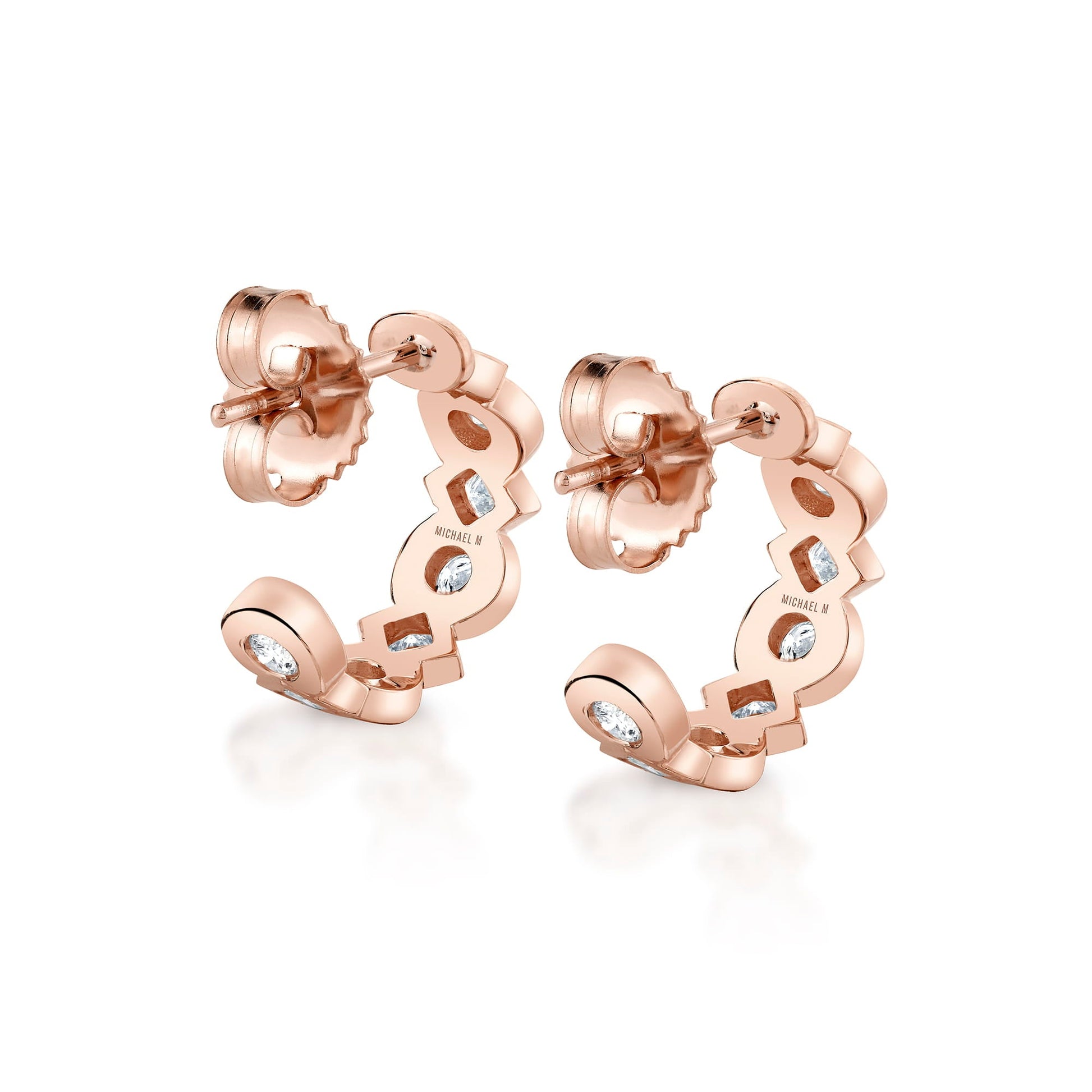 Bezel Round and Princess Hoops