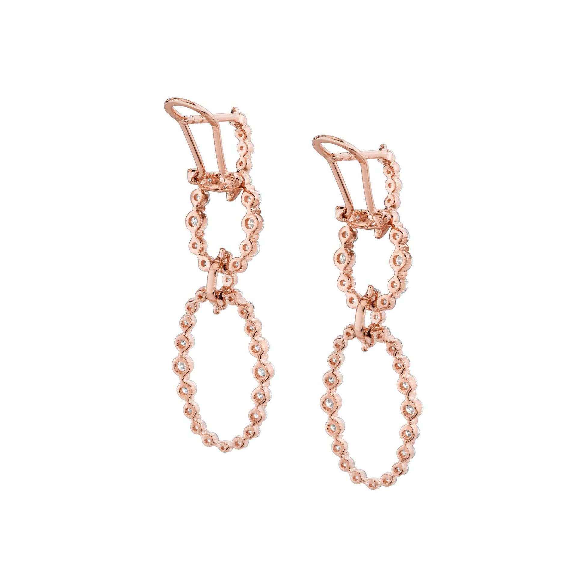 Cloud Oval Drop Earrings
