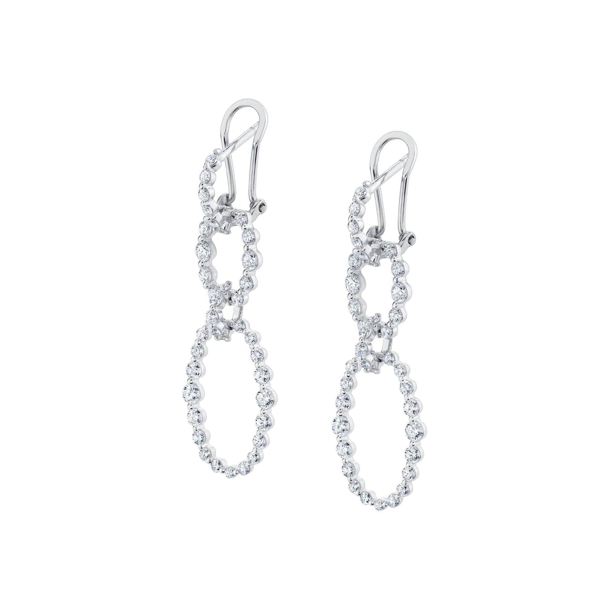 Cloud Oval Drop Earrings